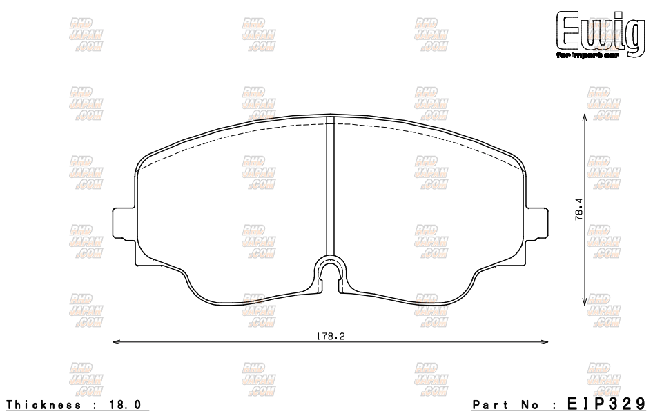 Endless Ewig Front Brake Pads Type MX72 Plus - VW Arteon R Golf MK8 Tiguan MK2 Audi S3 8Y